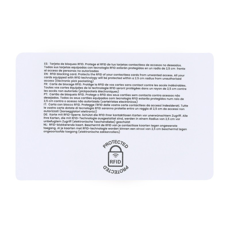 Tarjeta Bloqueo RFID Fatton